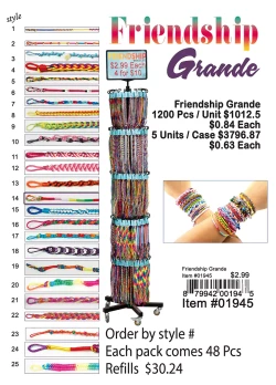 1200 Pcs Friendship Grande Bracelets
